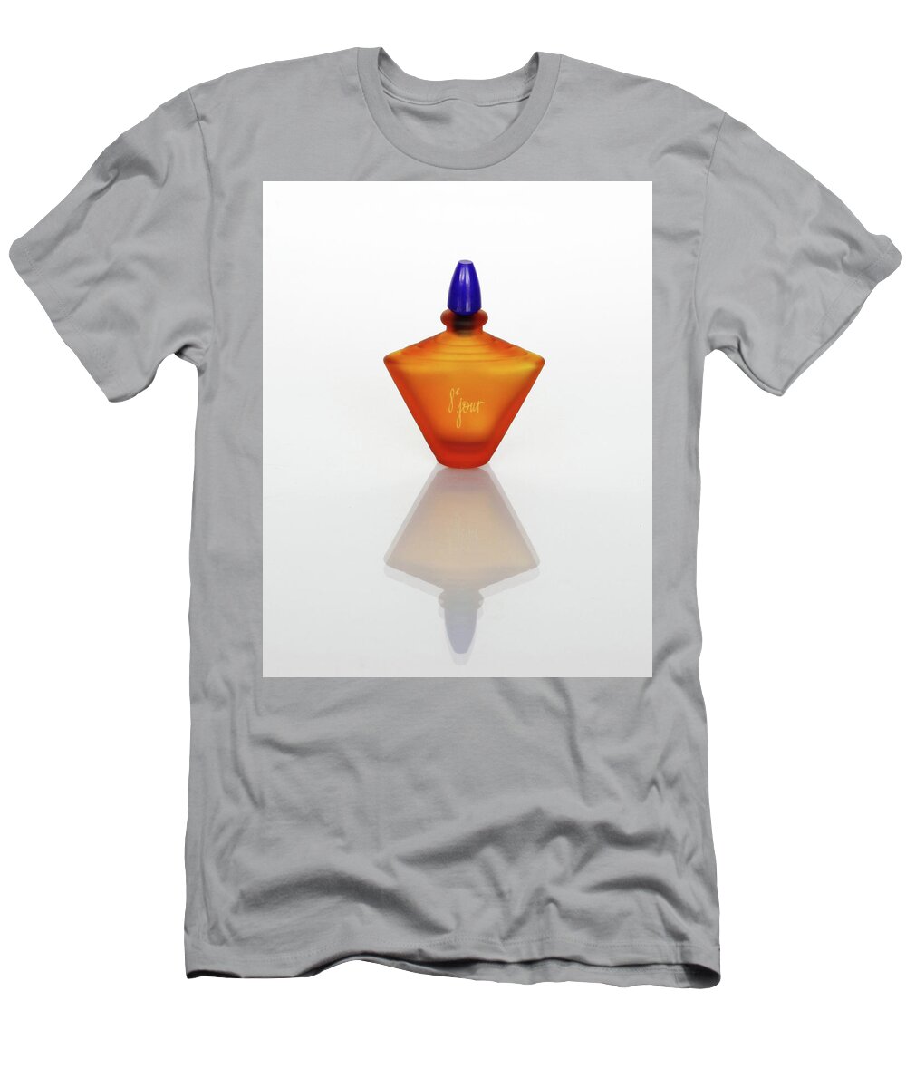 Advertising T-Shirt featuring the photograph Amber Perfume Bottle by David and Carol Kelly