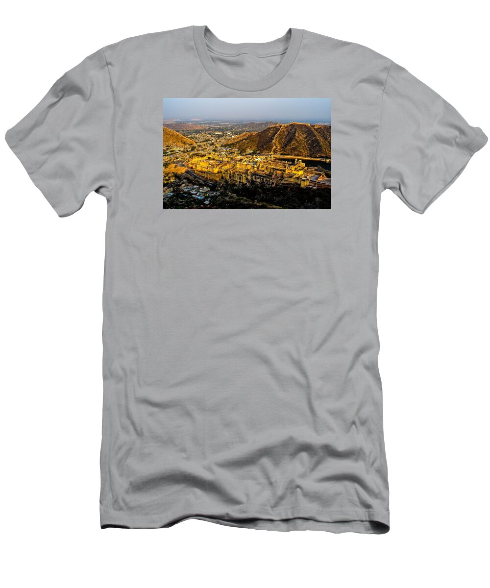 Amer T-Shirt featuring the photograph Amer Fort by M G Whittingham