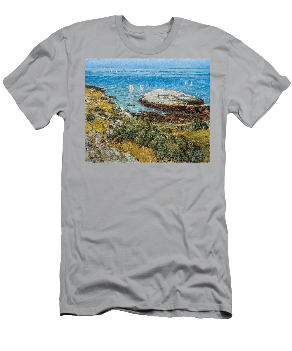 Childe Hassam (1859  1935) American Early Morning Calm T-Shirt featuring the painting American EARLY MORNING CALM by MotionAge Designs