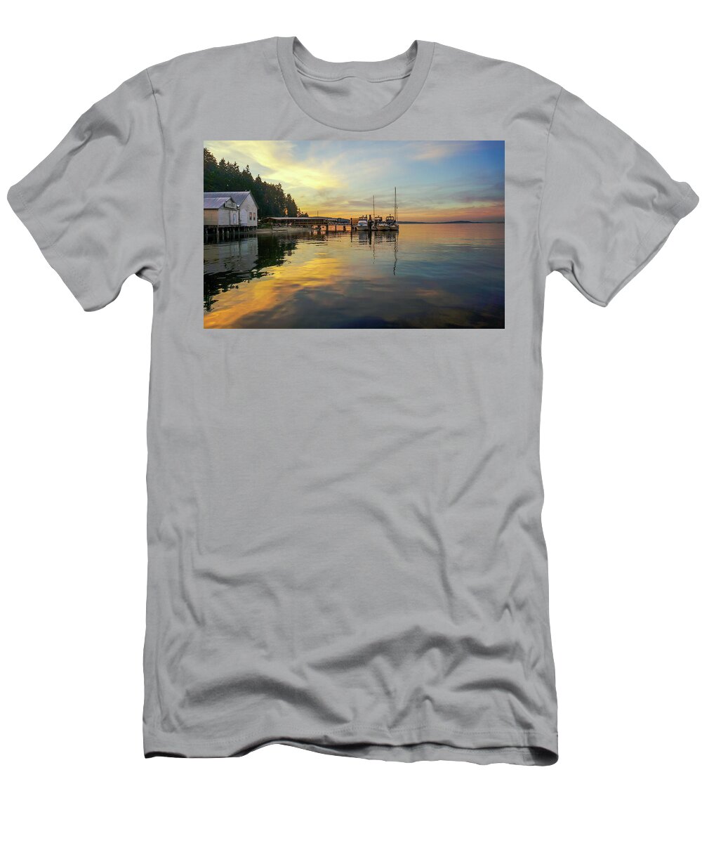 Beach T-Shirt featuring the photograph Anniversary Sunset by Ronda Broatch