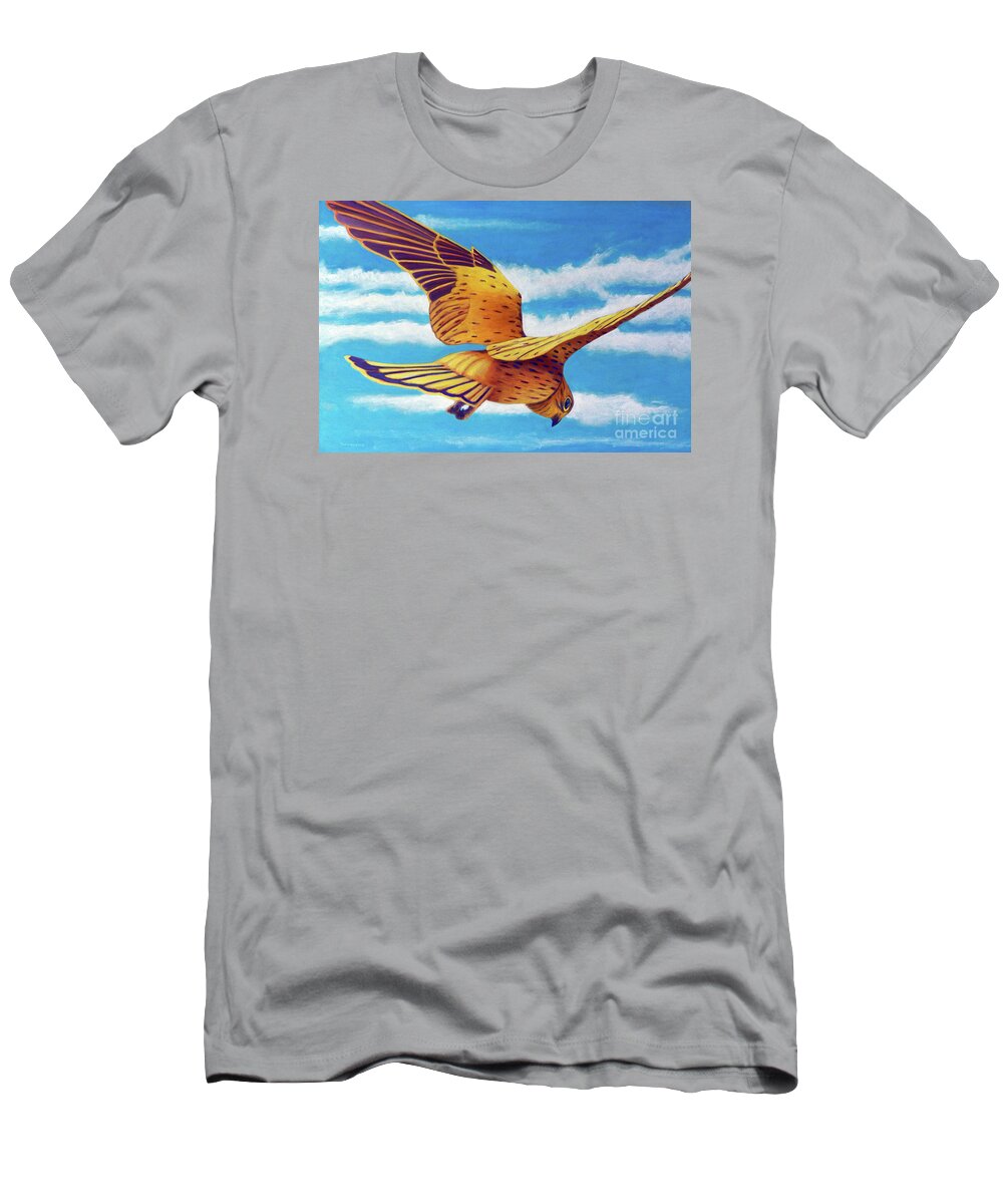 Bird T-Shirt featuring the painting Another Way by Brian Commerford