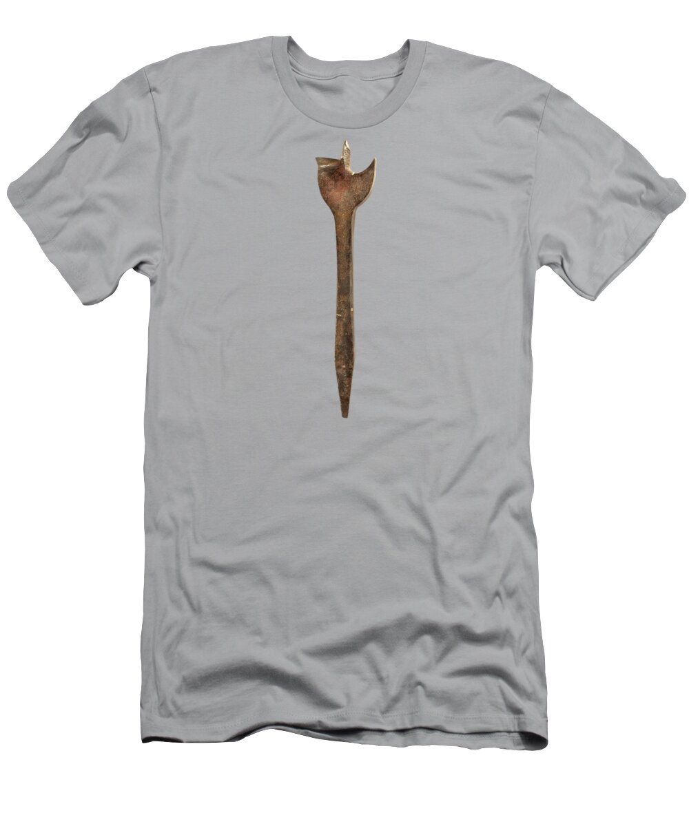 Drill T-Shirt featuring the photograph Antique Wood Bit by YoPedro