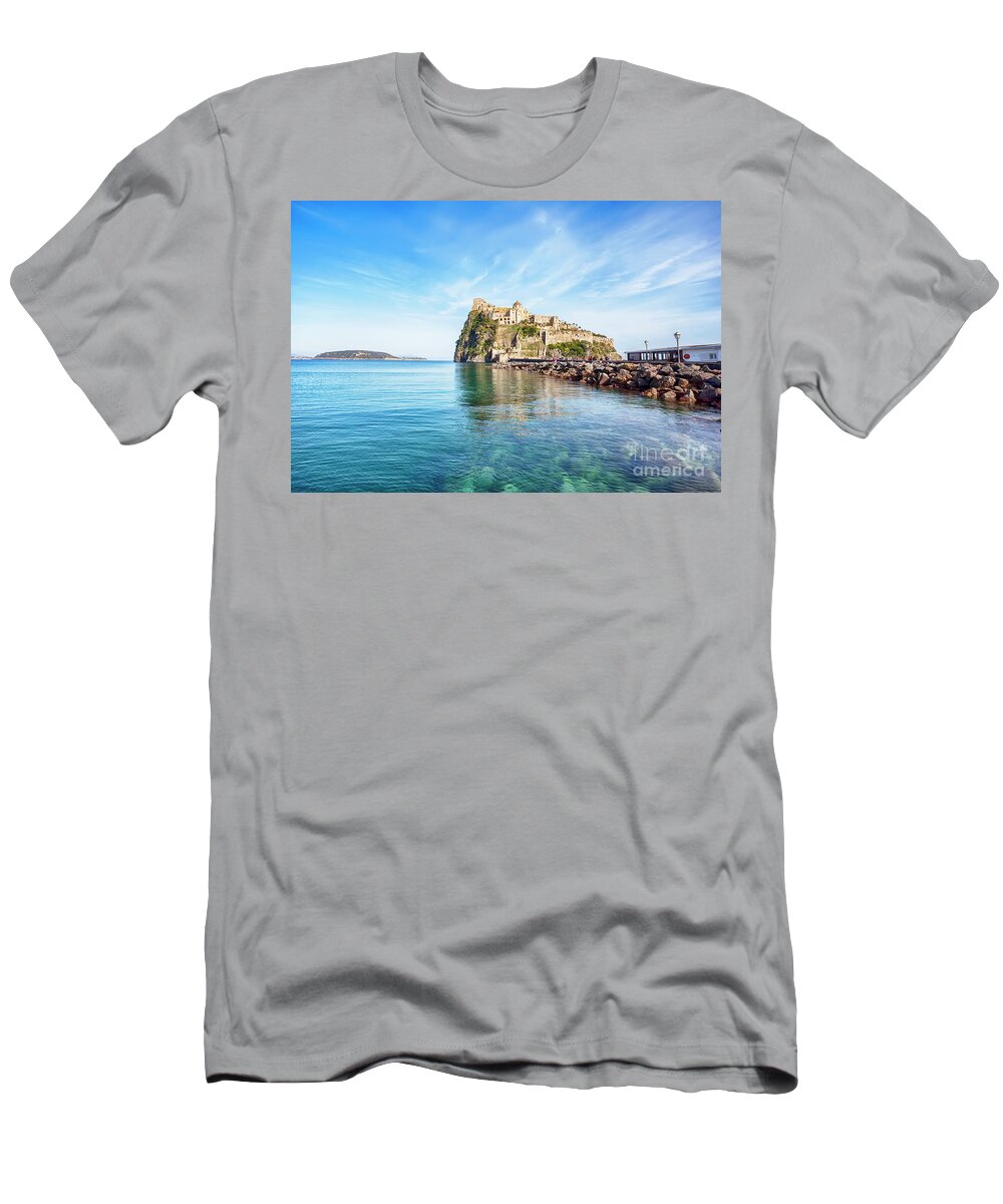 Ischia T-Shirt featuring the photograph Aragonese Castle on Ischia by Ariadna De Raadt
