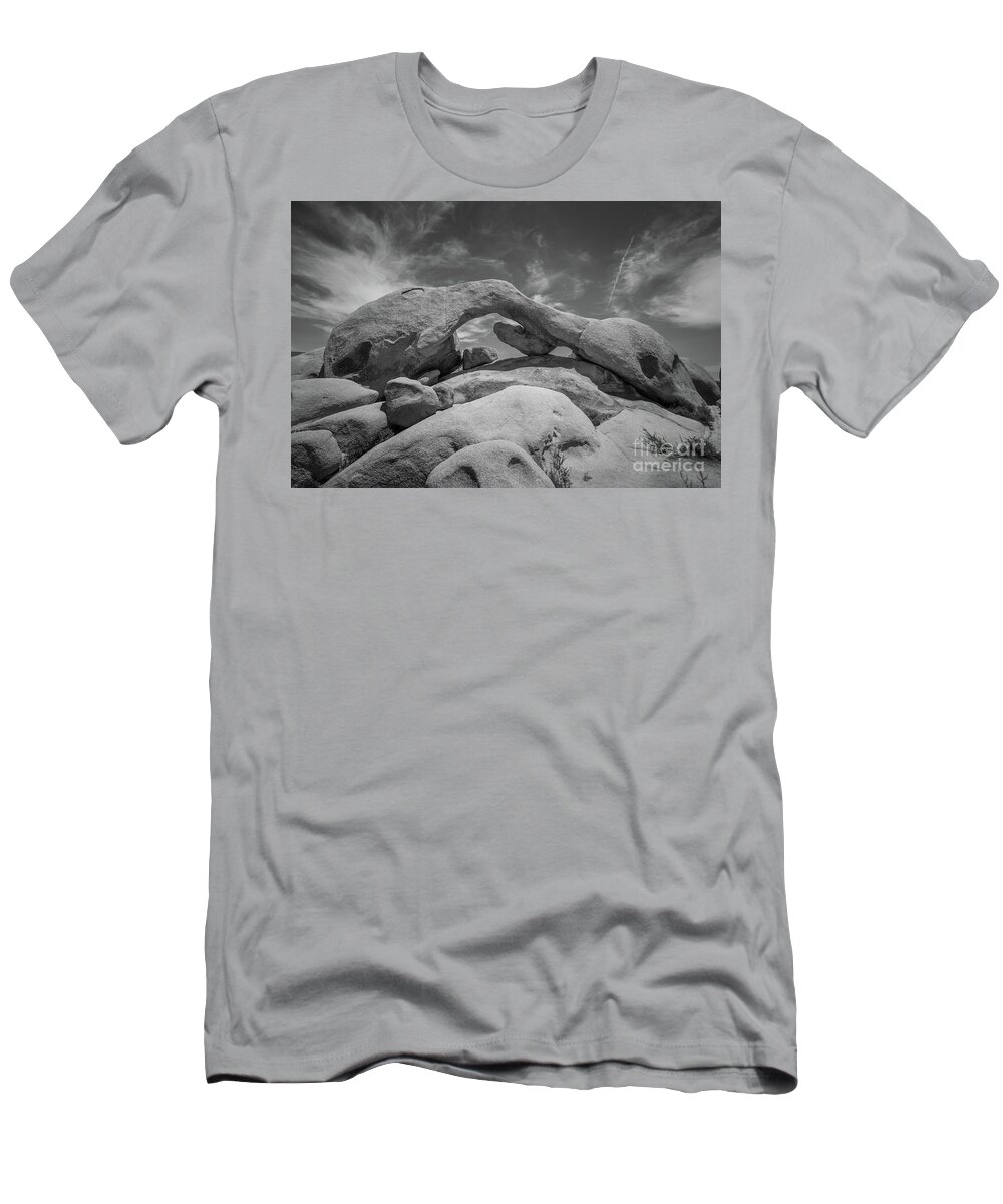 Arch Rock T-Shirt featuring the photograph Arch Rock BW by Michael Ver Sprill