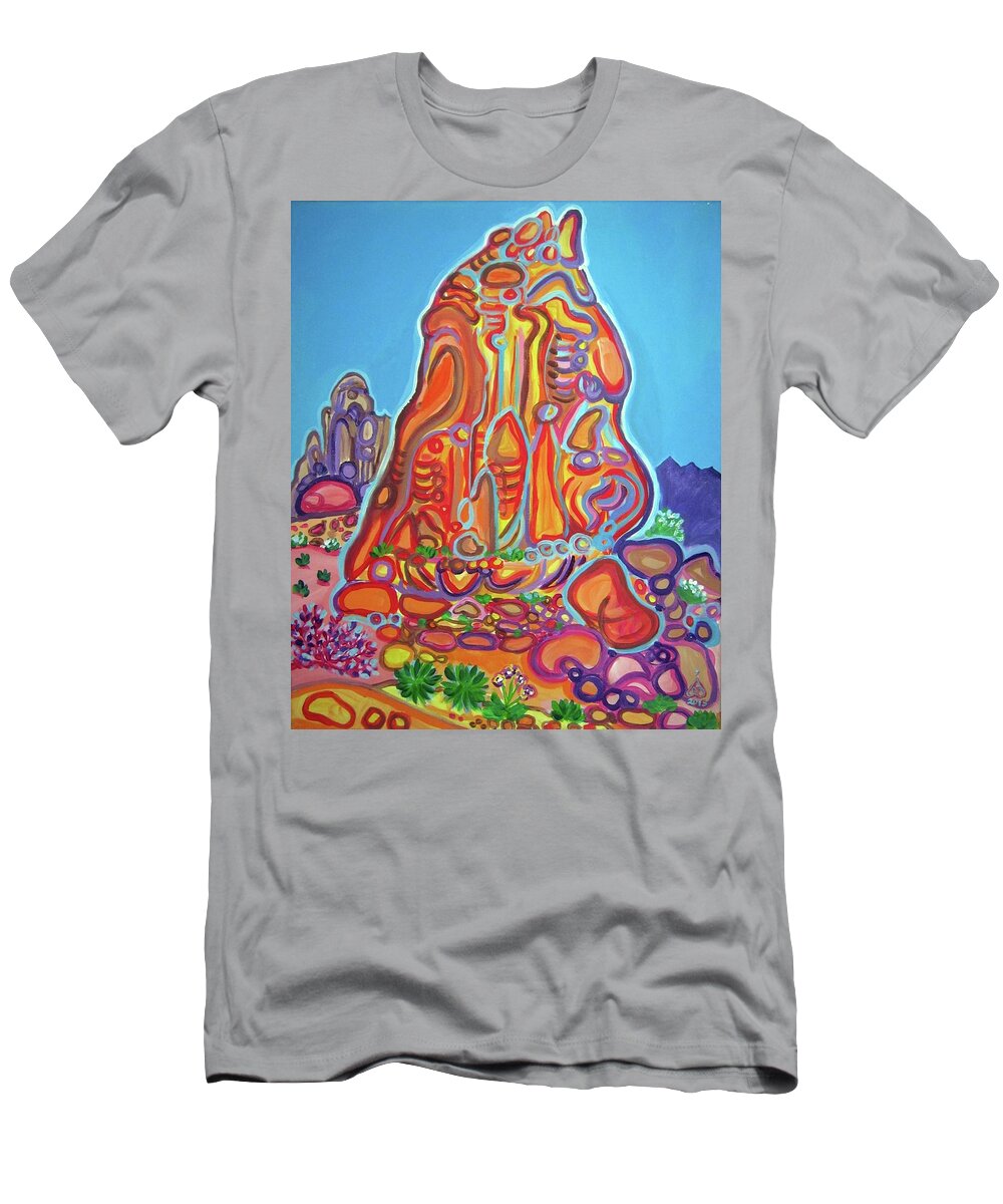 Colorful Art T-Shirt featuring the painting Arches Cascade I by Rachel Houseman