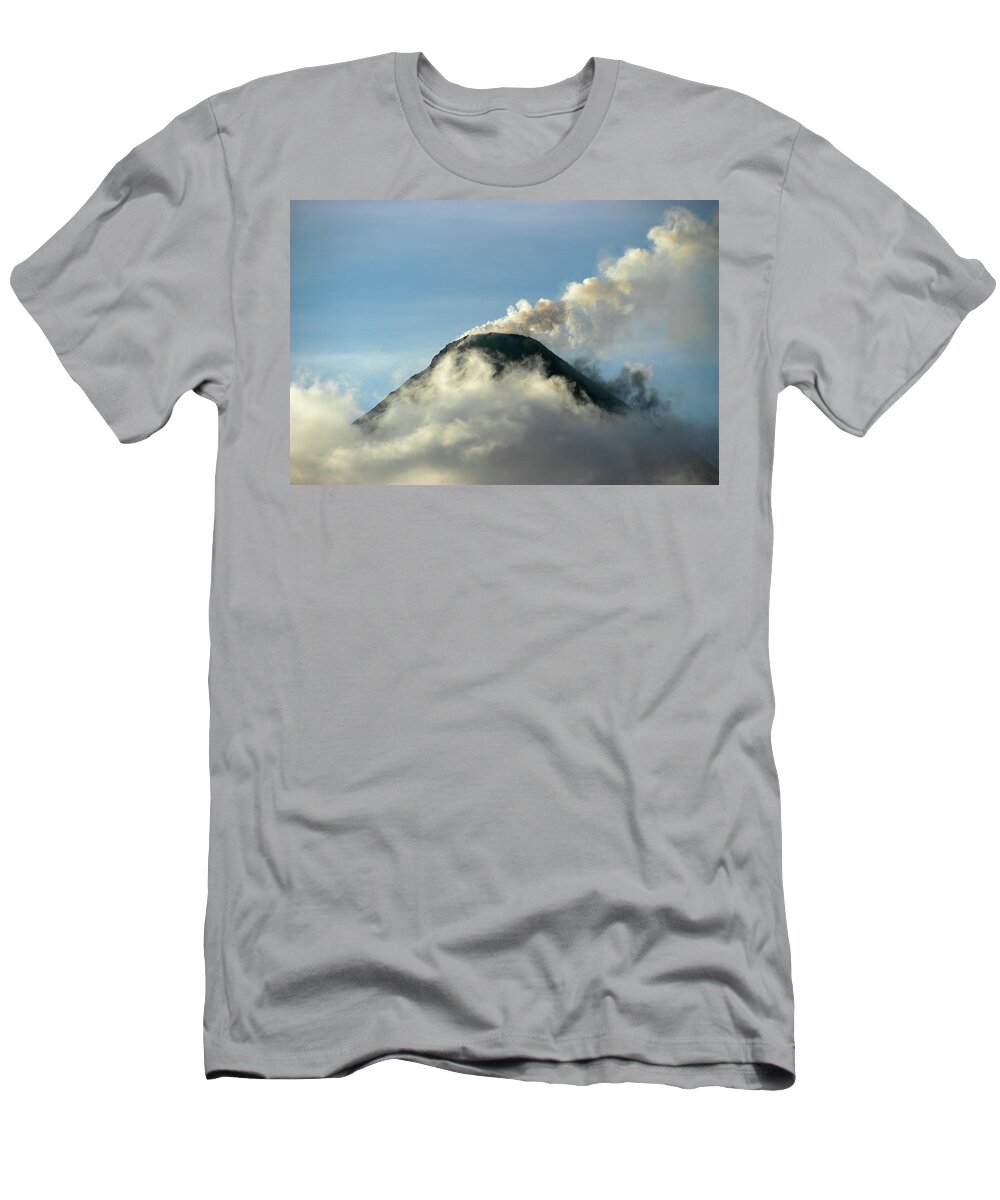 Arenal T-Shirt featuring the photograph Arenal Volcano Above the Clouds by Ted Keller