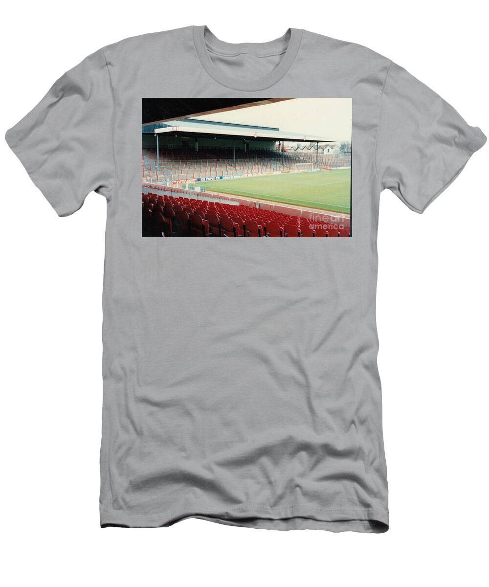 Arsenal T-Shirt featuring the photograph Arsenal - Highbury - North Bank 1 - 1992 by Legendary Football Grounds