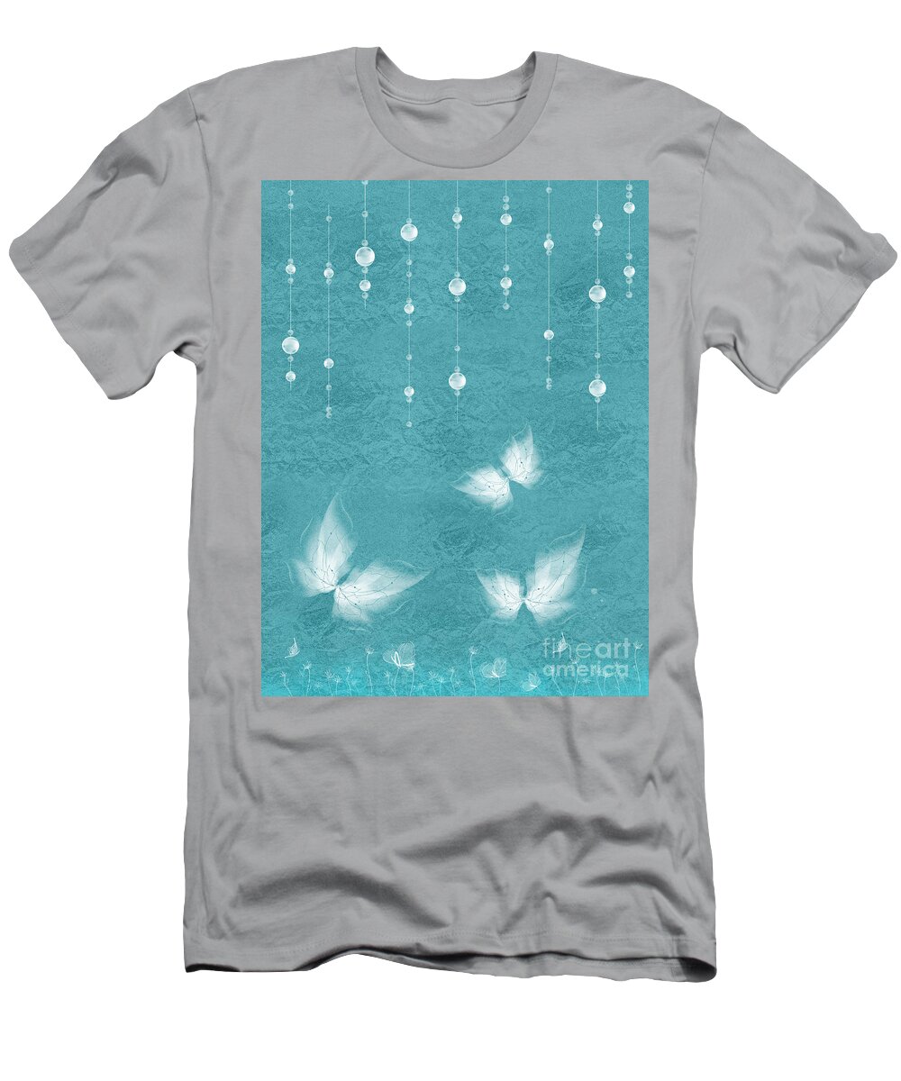 Butterfly T-Shirt featuring the digital art Art en Blanc - s11bt01 by Variance Collections