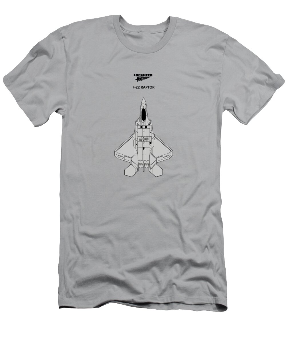F-22 Raptor T-Shirt featuring the photograph F-22 Raptor - White by Mark Rogan