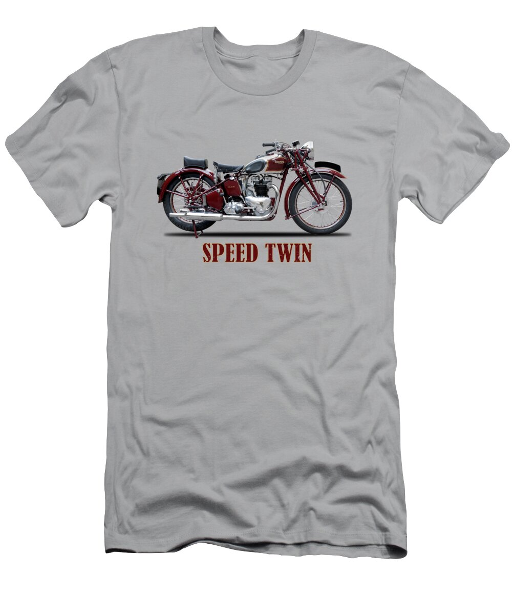 Triumph Speed Twin T-Shirt featuring the photograph Speed Twin 1939 by Mark Rogan