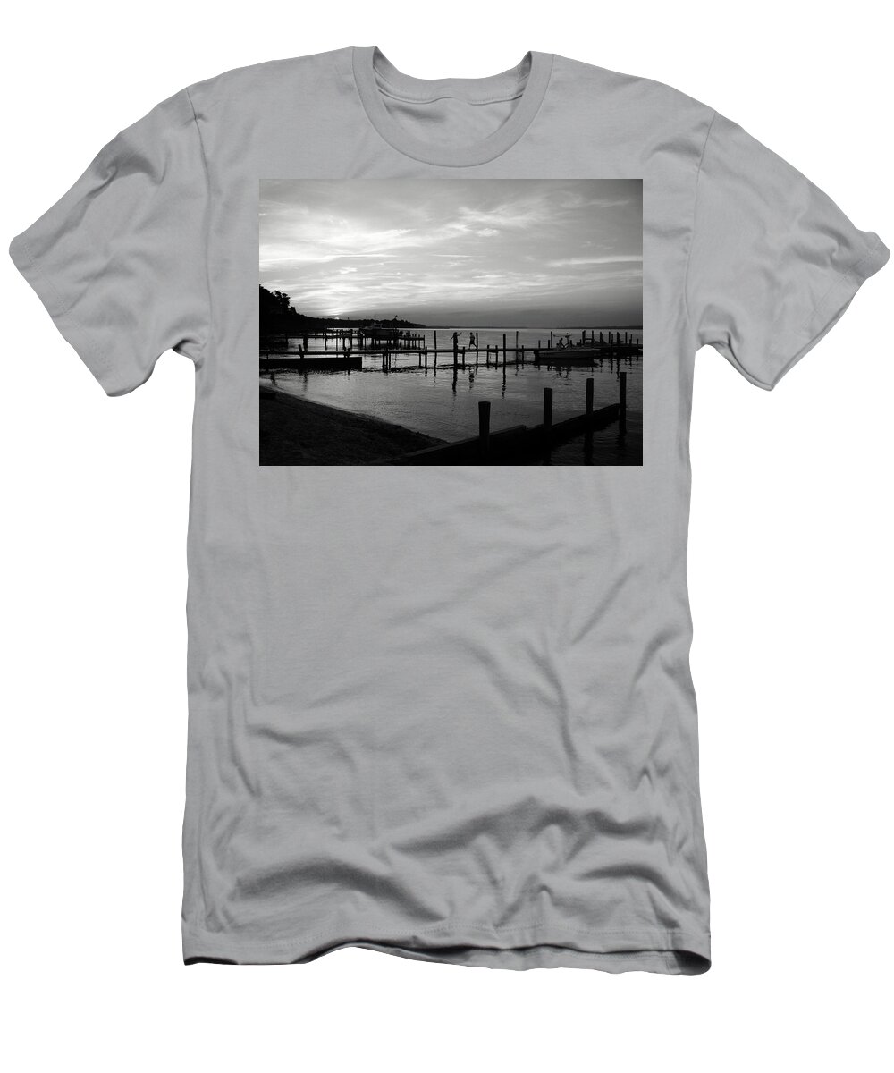 Water T-Shirt featuring the photograph As the sun sets by La Dolce Vita
