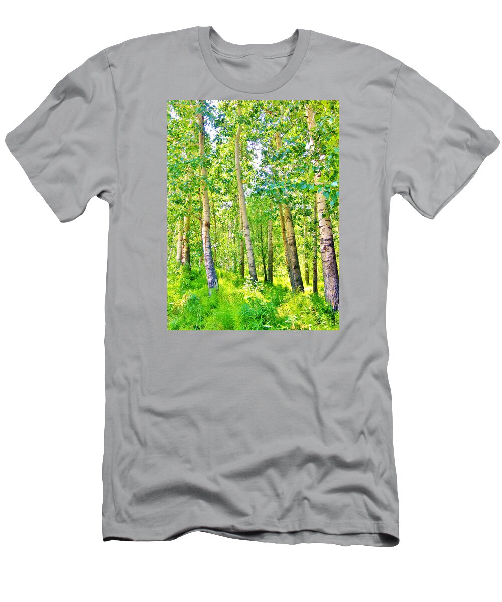 Nature T-Shirt featuring the photograph Aspen Forest by Marilyn Diaz