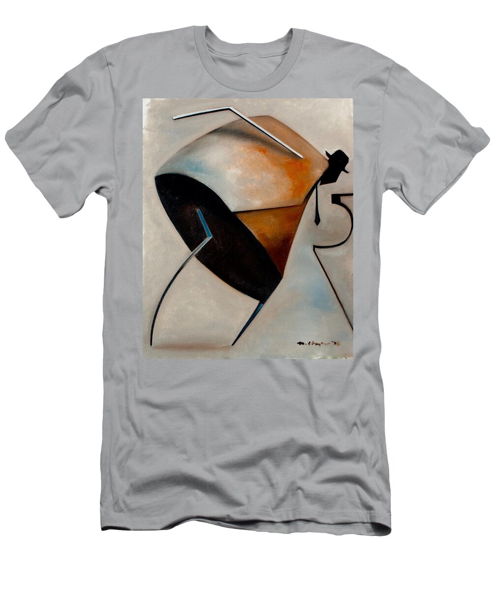 Jazz T-Shirt featuring the painting Assemblage / Swing by Martel Chapman