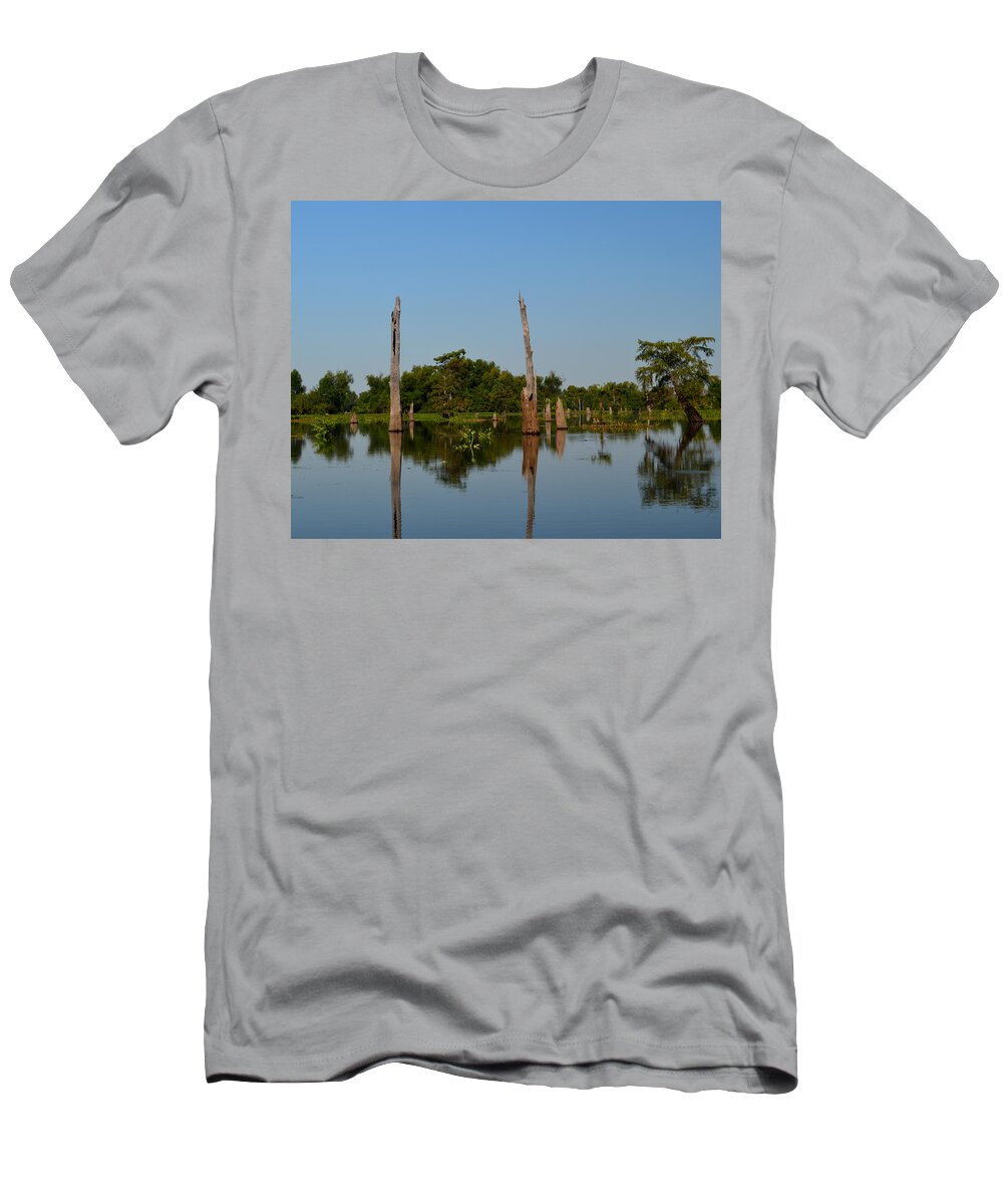 Tree T-Shirt featuring the photograph Atchafalaya Basin 18 Southern Louisiana by Maggy Marsh