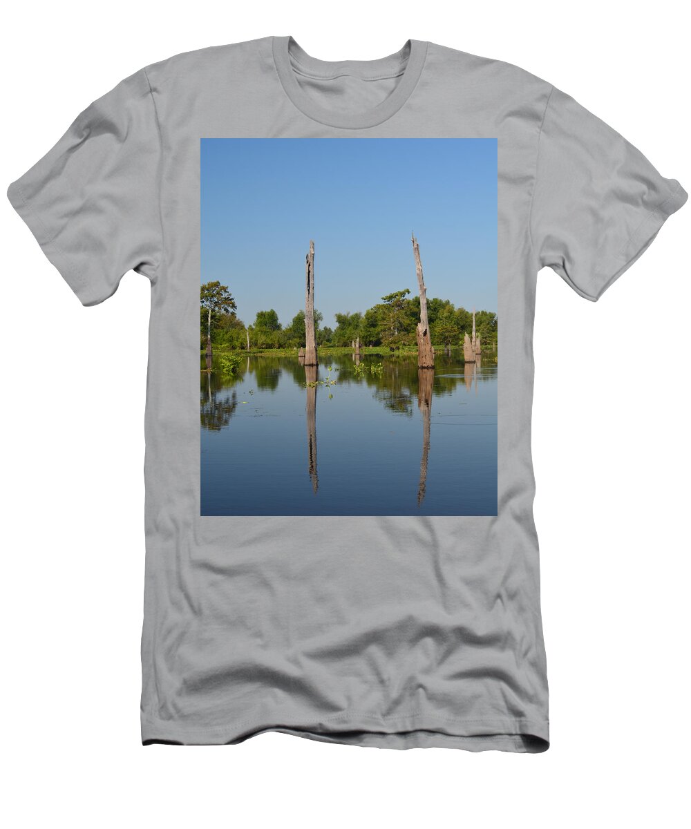 Tree T-Shirt featuring the photograph Atchafalaya Basin 19 Southern Louisiana by Maggy Marsh