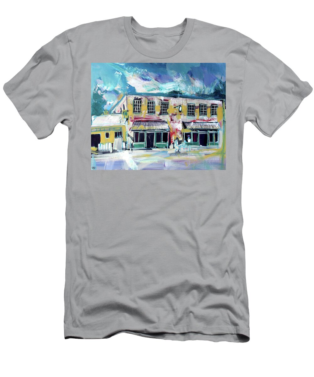 The Grit T-Shirt featuring the painting Athens Ga The Grit by John Gholson