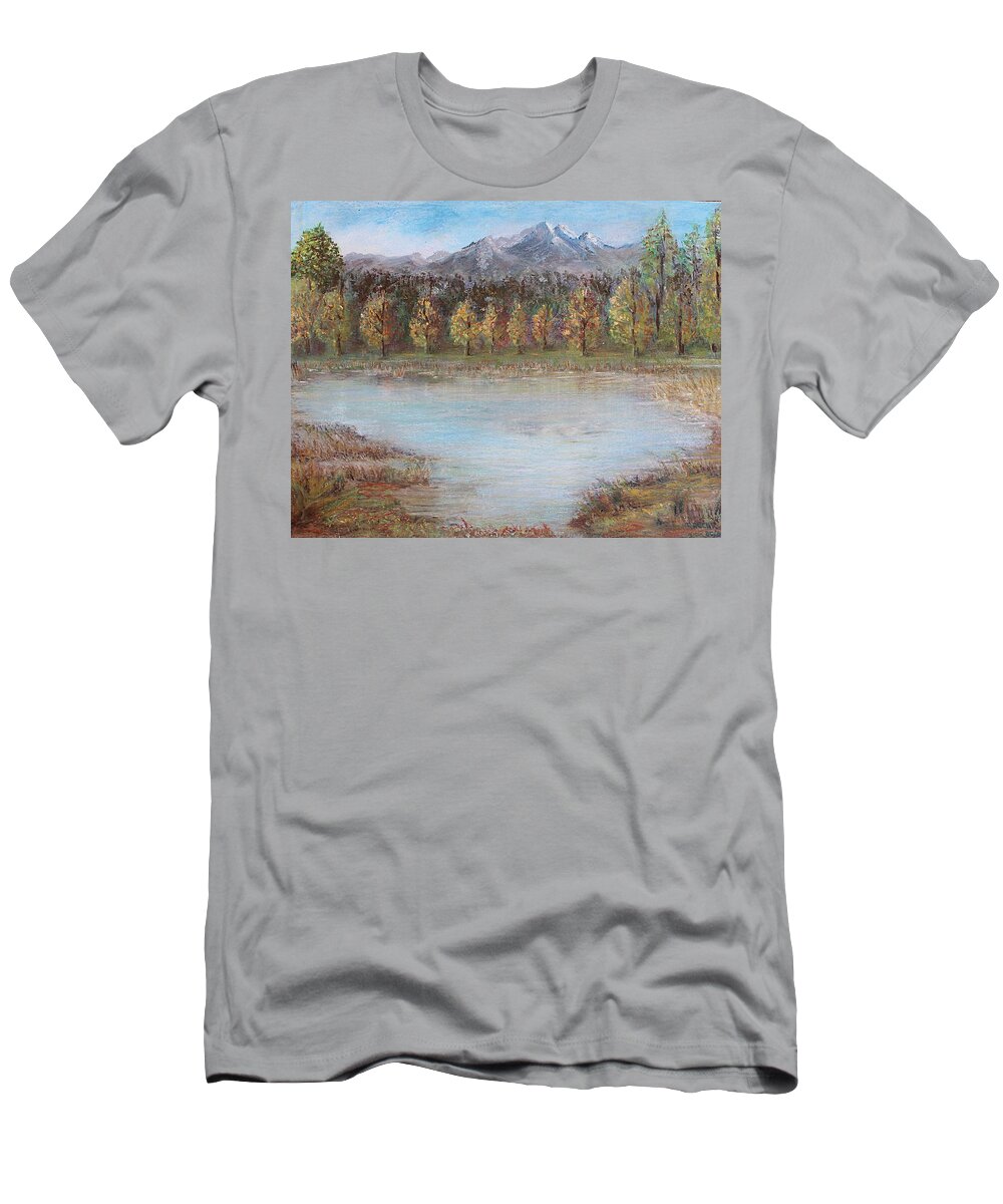 Landscape T-Shirt featuring the pastel Autumn in Maule by Norma Duch