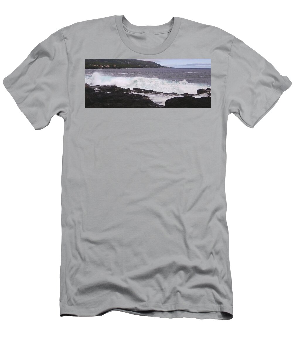 Azores T-Shirt featuring the photograph Azores Coast 7 by Julia Woodman