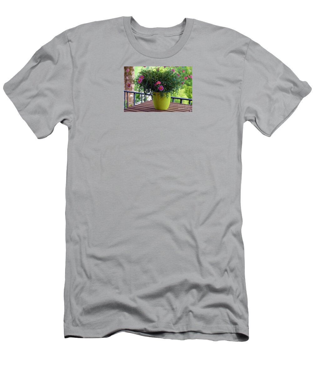 Balcony T-Shirt featuring the photograph Balcony Flowers by Susanne Van Hulst