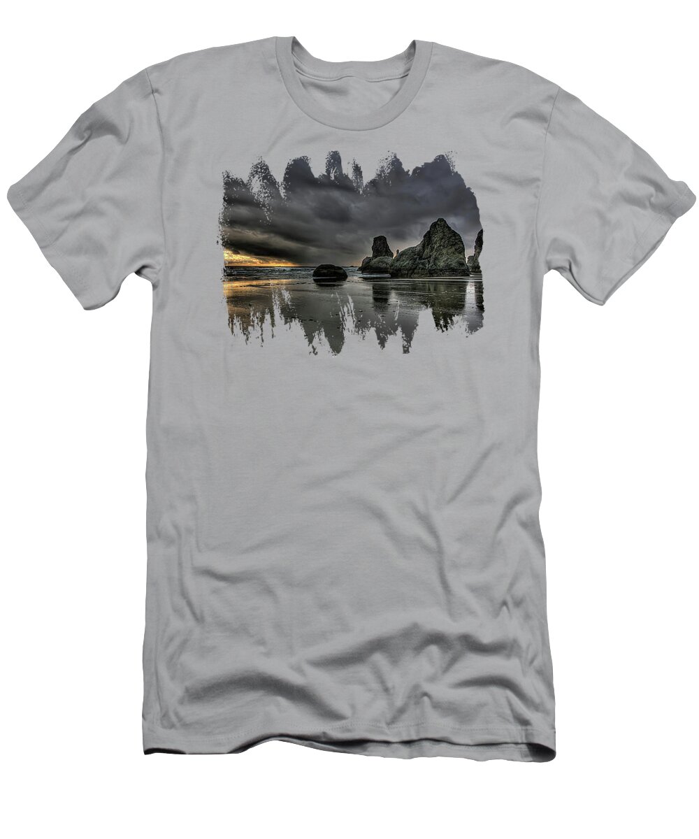 Ocean T-Shirt featuring the photograph Bandon Beach Storm by Thom Zehrfeld
