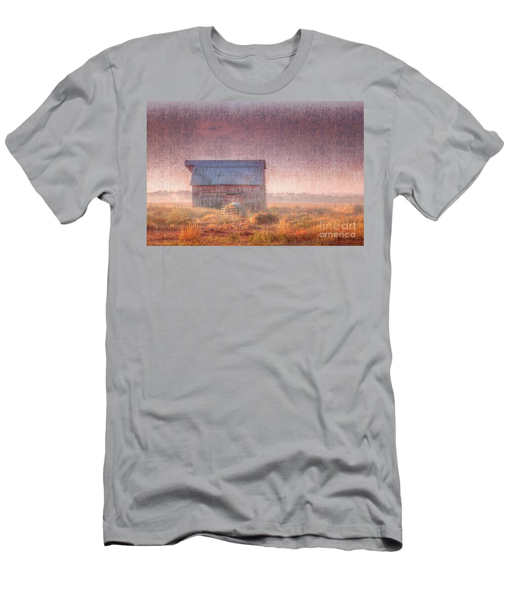 Driving T-Shirt featuring the photograph Barn in Early Light by Larry Braun