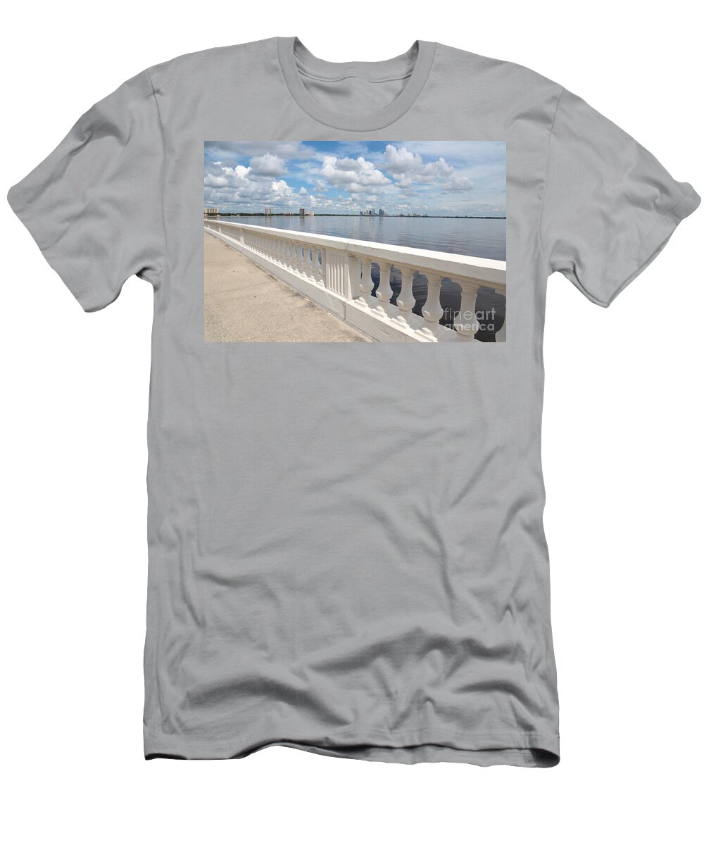 Bayshore Blvd T-Shirt featuring the photograph Bayshore Boulevard Balustrade by Carol Groenen