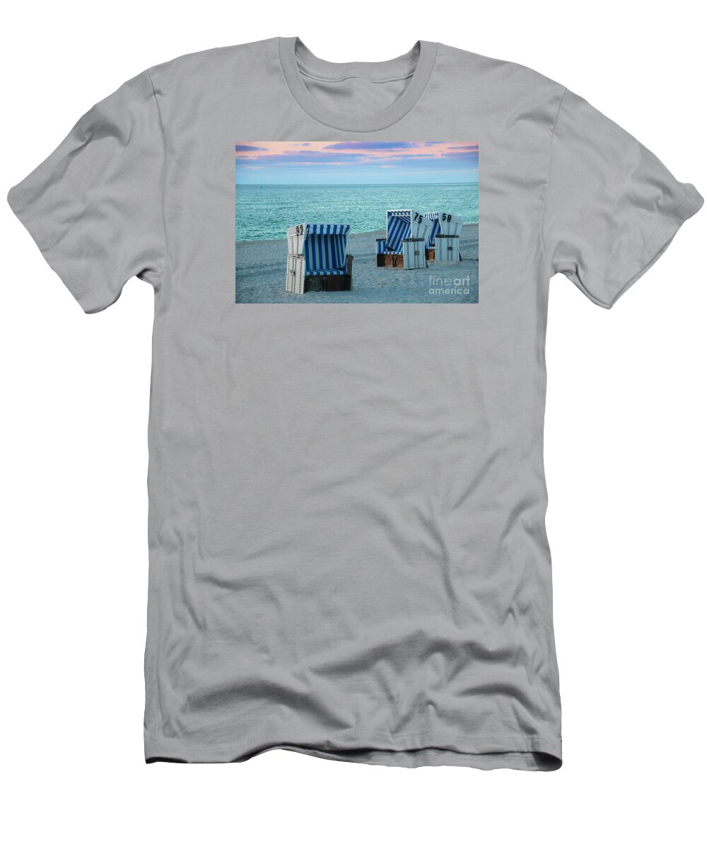 Germany T-Shirt featuring the photograph Beach Chair at Sylt, Germany by Amanda Mohler