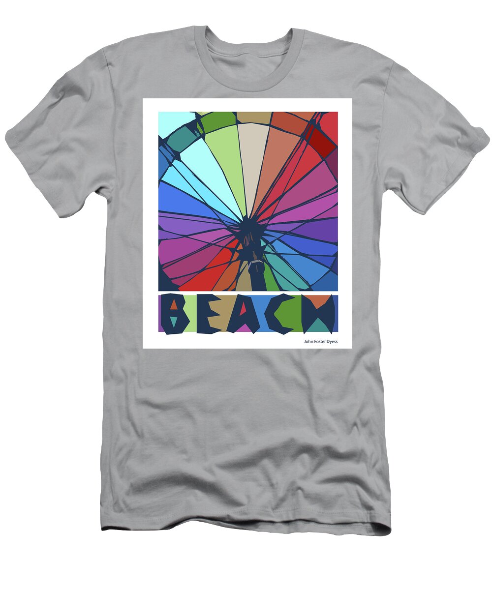 Beach T-Shirt featuring the digital art Beach design by John Foster Dyess by John Dyess