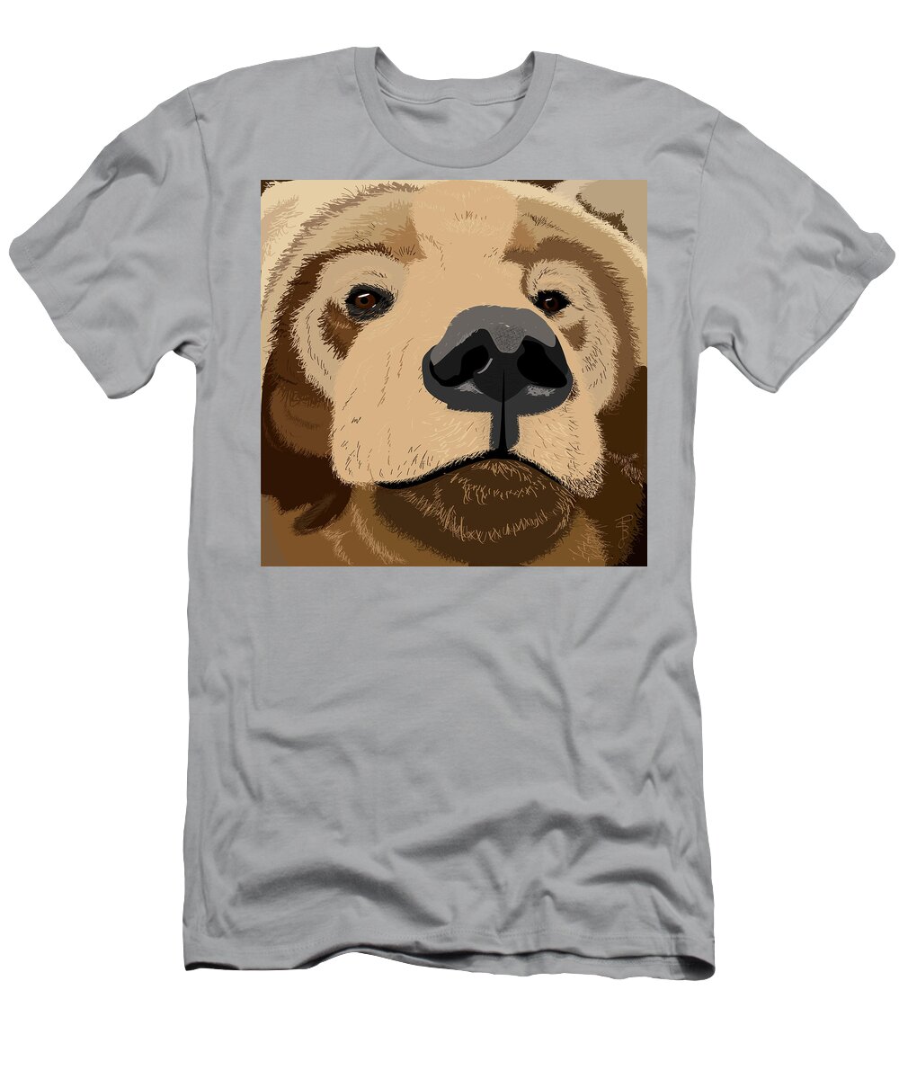 Bear T-Shirt featuring the digital art Bear Face by Debra Baldwin