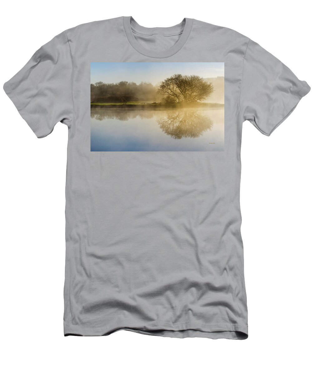 Sunrise T-Shirt featuring the photograph Beautiful Misty River Sunrise by Christina Rollo