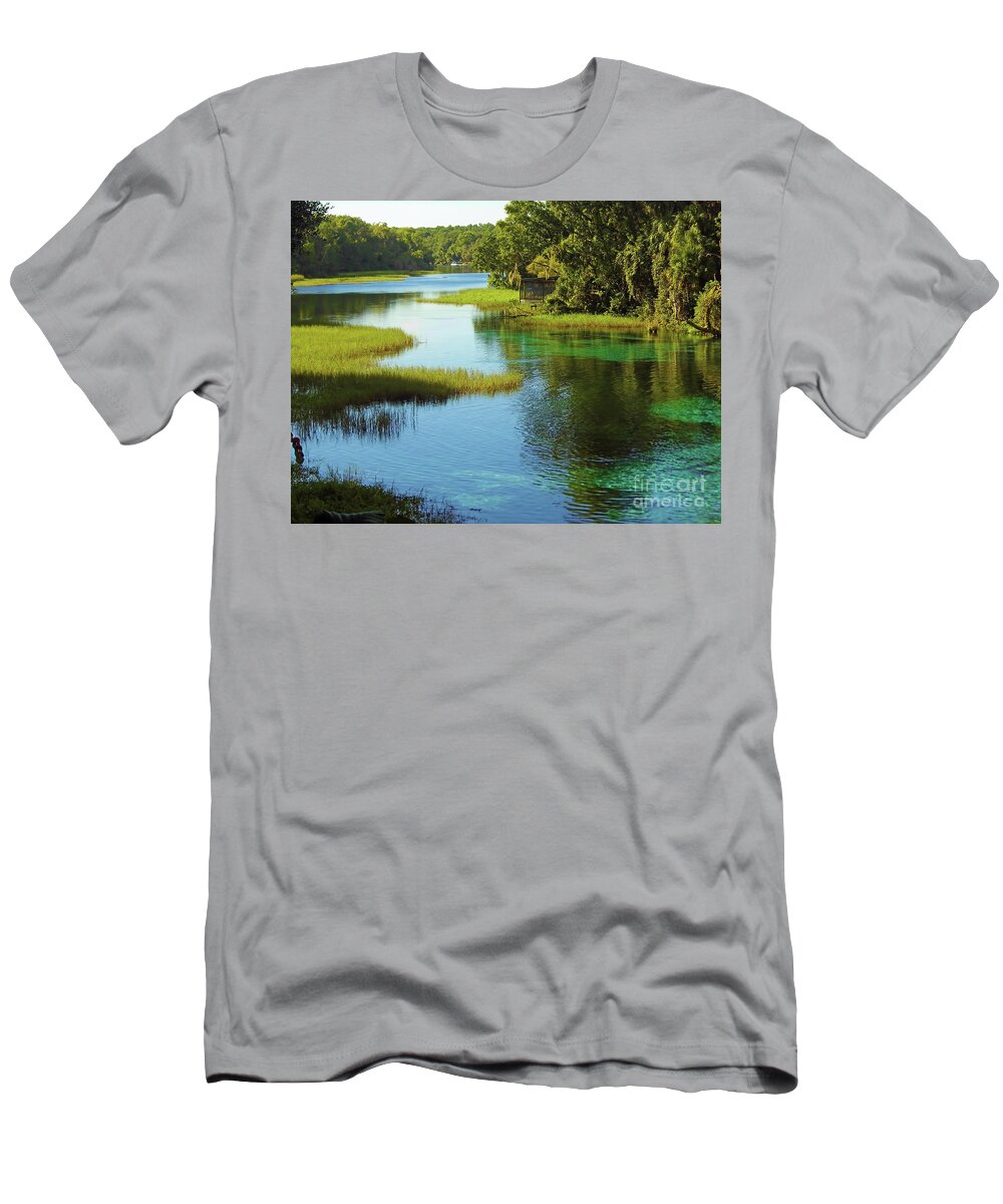Rainbow T-Shirt featuring the photograph Beautiful River by D Hackett