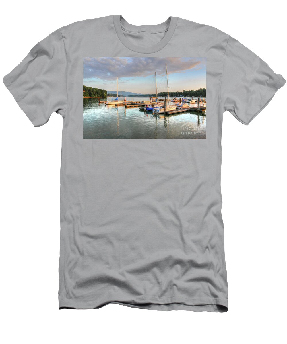 Smith Mountain Lake T-Shirt featuring the photograph Bedford VA Virginia - Smith Mountain Lake - Sunset by Dave Lynch