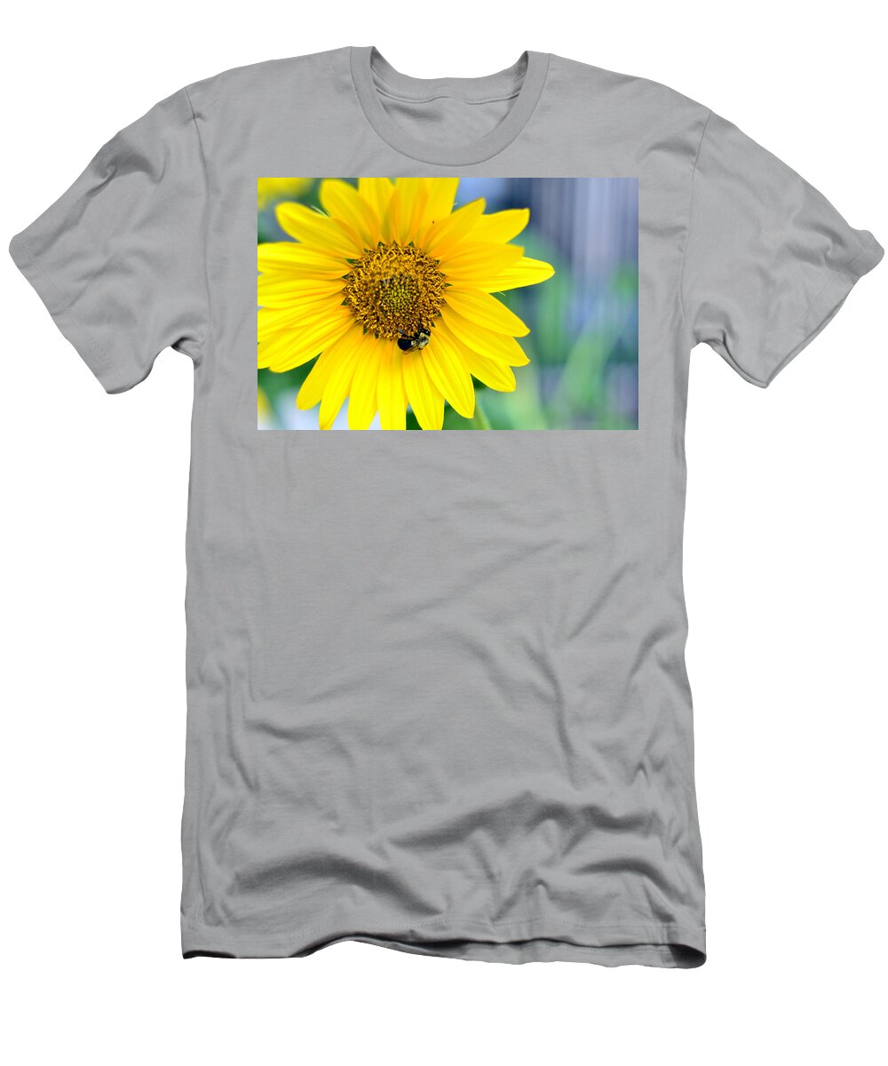 Bee T-Shirt featuring the photograph Bee on Flower by La Dolce Vita