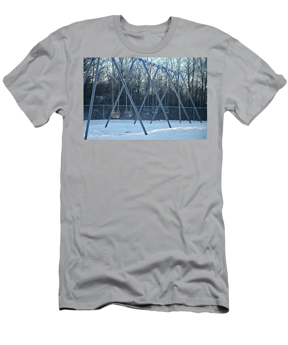 Swing T-Shirt featuring the photograph Before School by John Meader