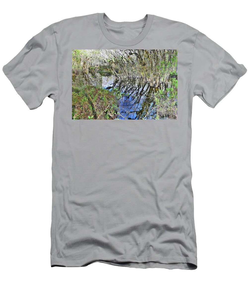 Nature T-Shirt featuring the photograph Bended Reflections by Florene Welebny