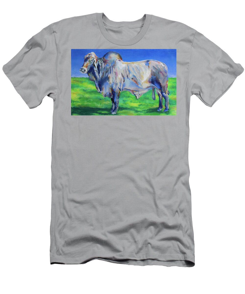Bull T-Shirt featuring the painting Benton by Stephen Anderson