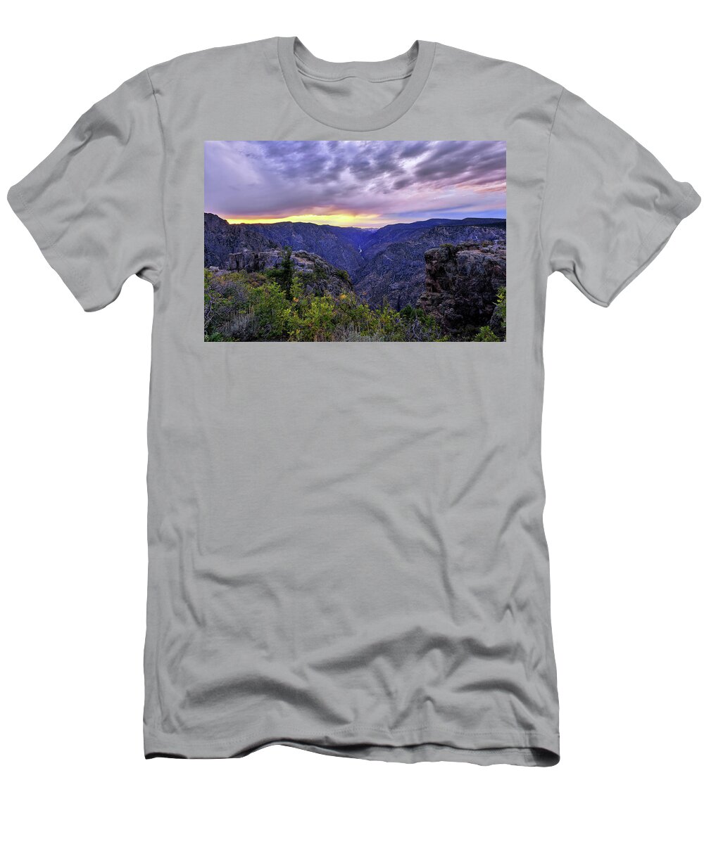 Mark Whitt T-Shirt featuring the photograph Black Canyon Sunset by Mark Whitt