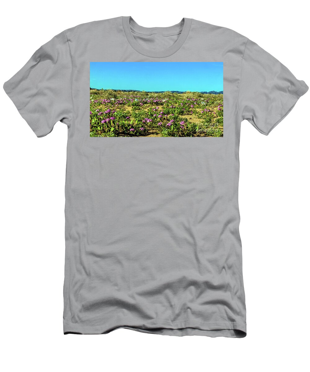 Arizona T-Shirt featuring the photograph Blooming Sand Verbena by Robert Bales