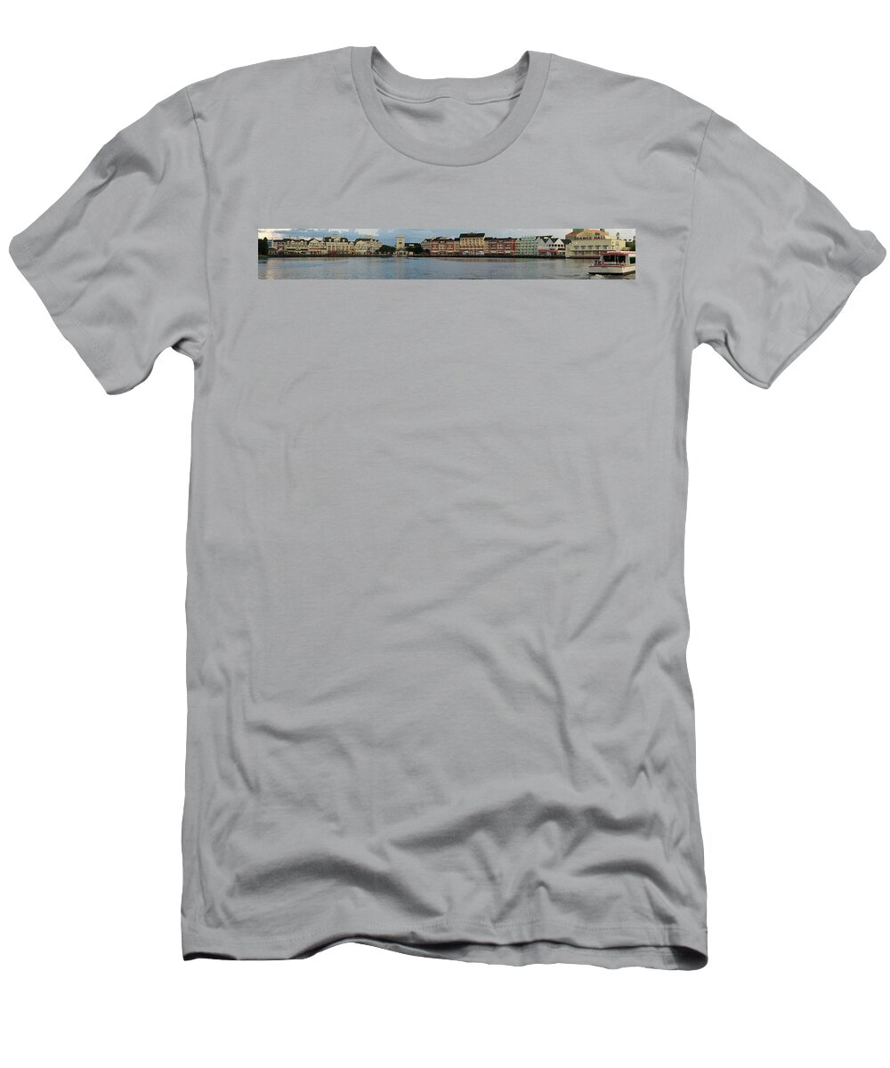 Panorama T-Shirt featuring the photograph Boardwalk Panorama Walt Disney World MP by Thomas Woolworth