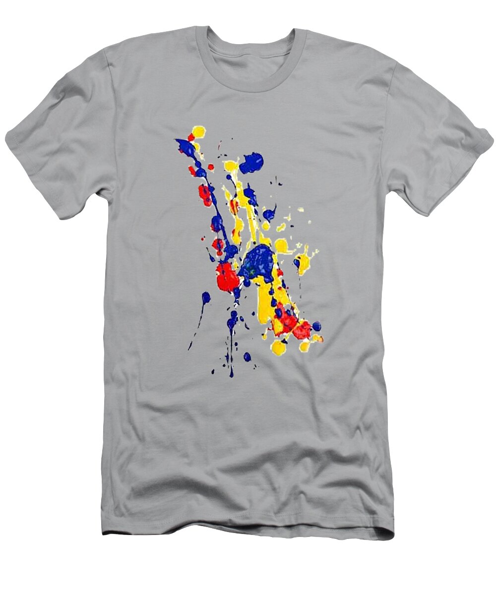 Splatter T-Shirt featuring the painting Boink T-shirt by Herb Strobino