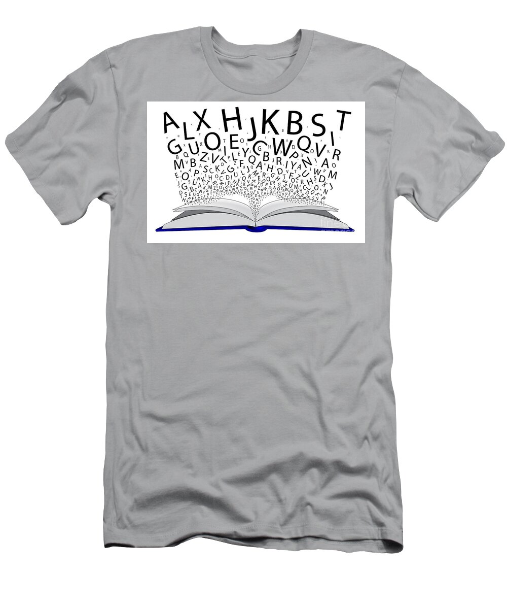 Alphabet T-Shirt featuring the digital art Book of Letters by Bigalbaloo Stock