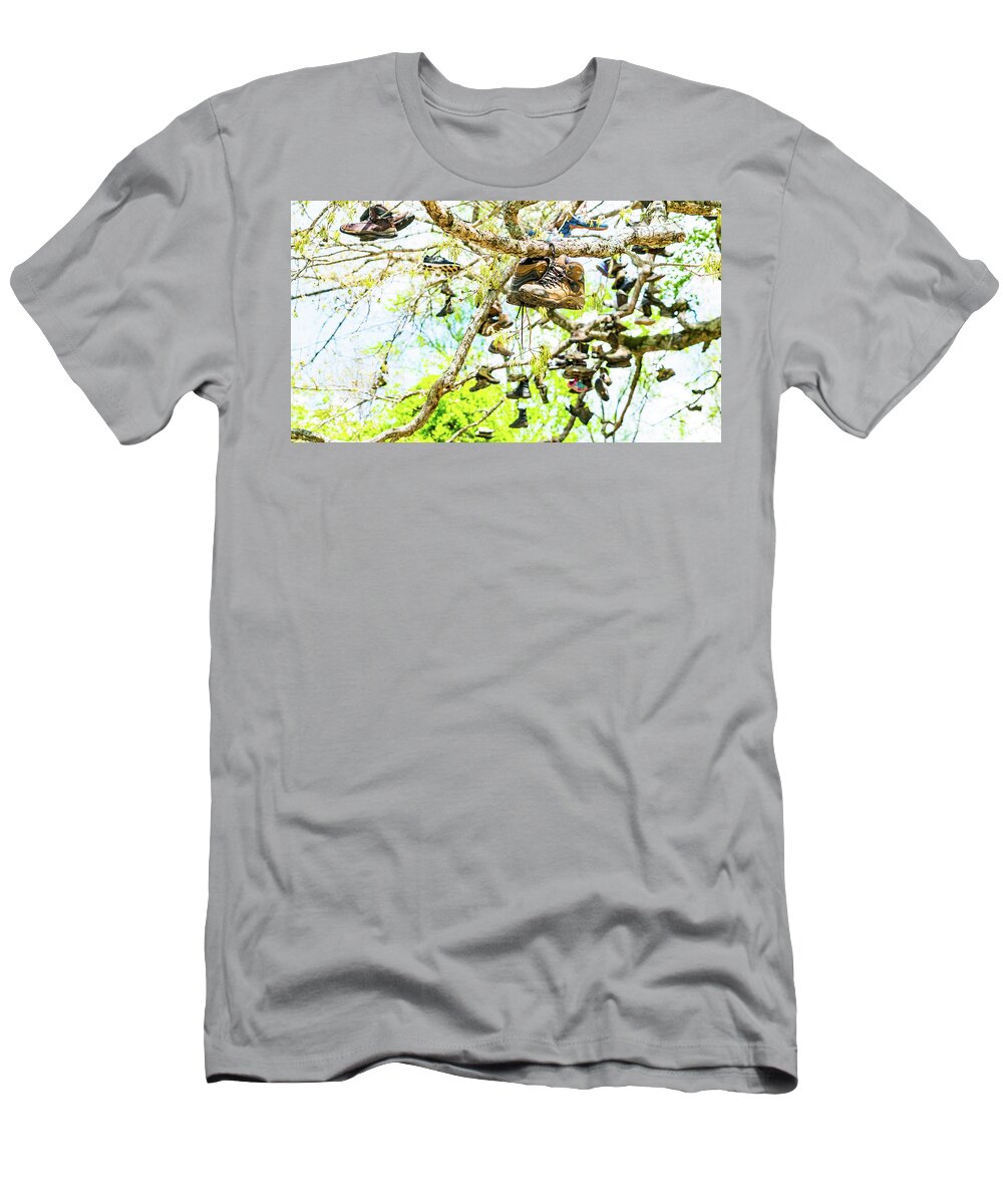 Georgia T-Shirt featuring the photograph Boot Tree Neels Gap Georgia Mountains by Lawrence S Richardson Jr