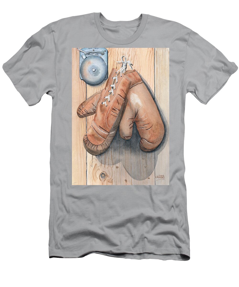 Boxing T-Shirt featuring the painting Boxing Gloves by Ken Powers