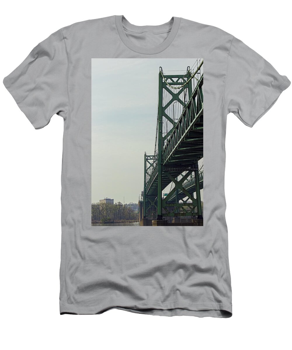 Bridge T-Shirt featuring the photograph Bridge across the Mississippi by Cathy Anderson