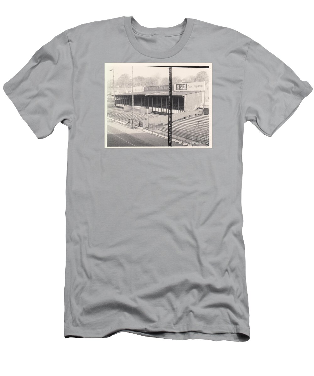  T-Shirt featuring the photograph Bristol City - Ashton Gate - North Stand 1 - October 1964 by Legendary Football Grounds