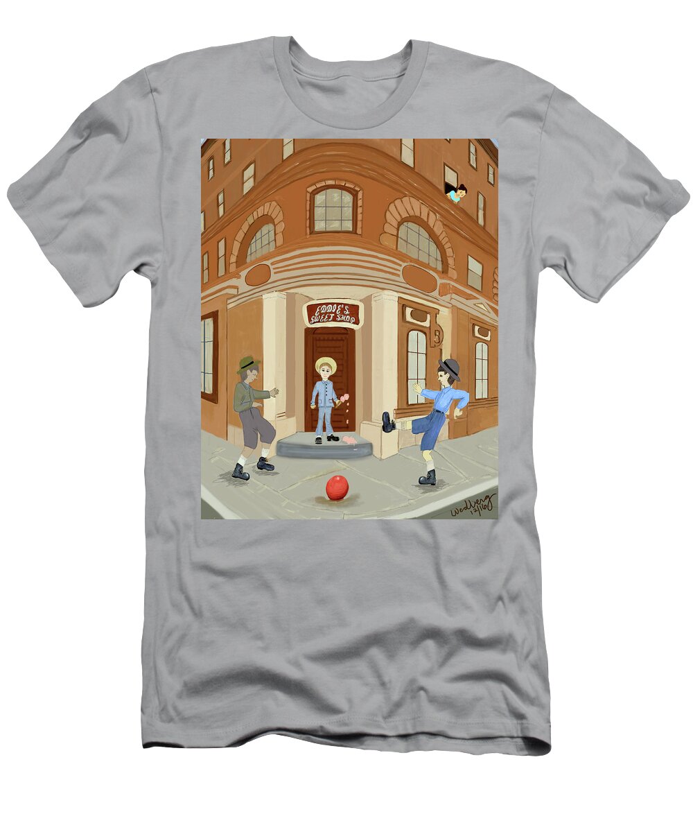 Brooklyn T-Shirt featuring the digital art Brooklyn Boys by Christina Wedberg