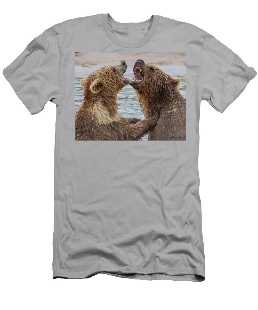 Brown Bears T-Shirt featuring the photograph Brown Bears4 by Larry Linton