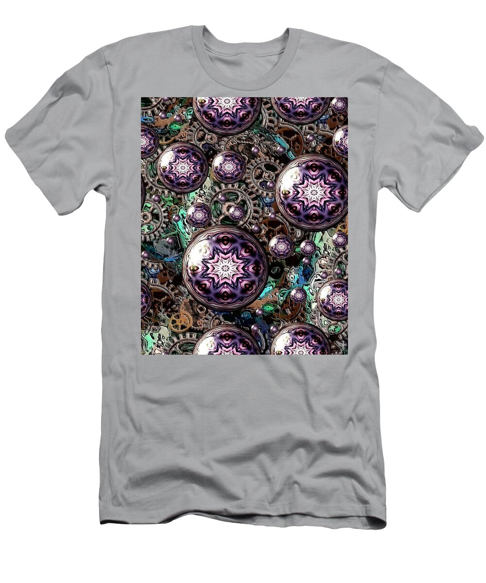 Digital Art T-Shirt featuring the digital art Bubble Abstract 1f by Belinda Cox