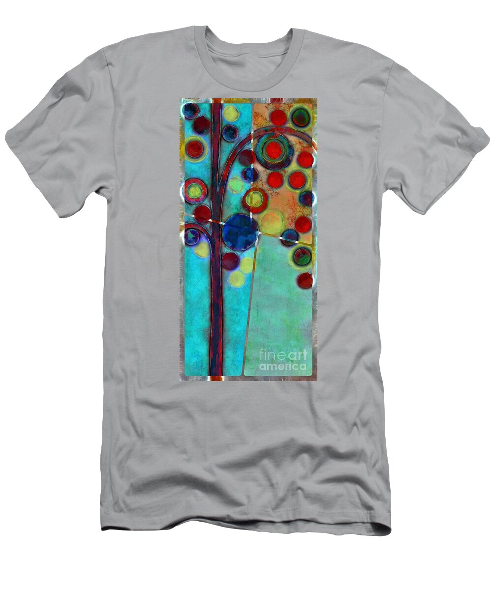 Tree T-Shirt featuring the painting Bubble Tree - 7546r2 by Variance Collections