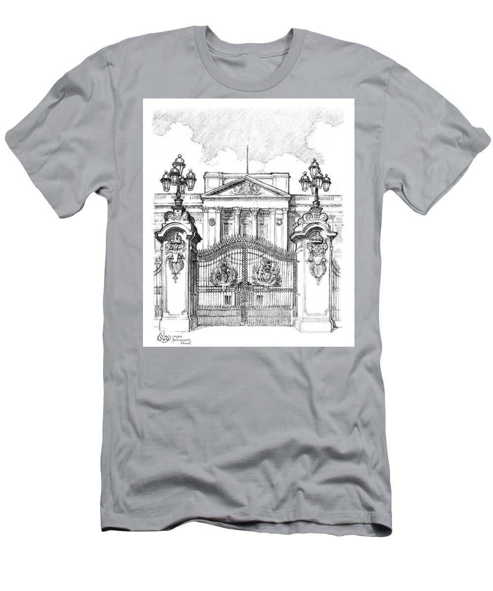 Initiativ side Milliard Buckingham palace London T-Shirt by Vlado Ondo - Pixels